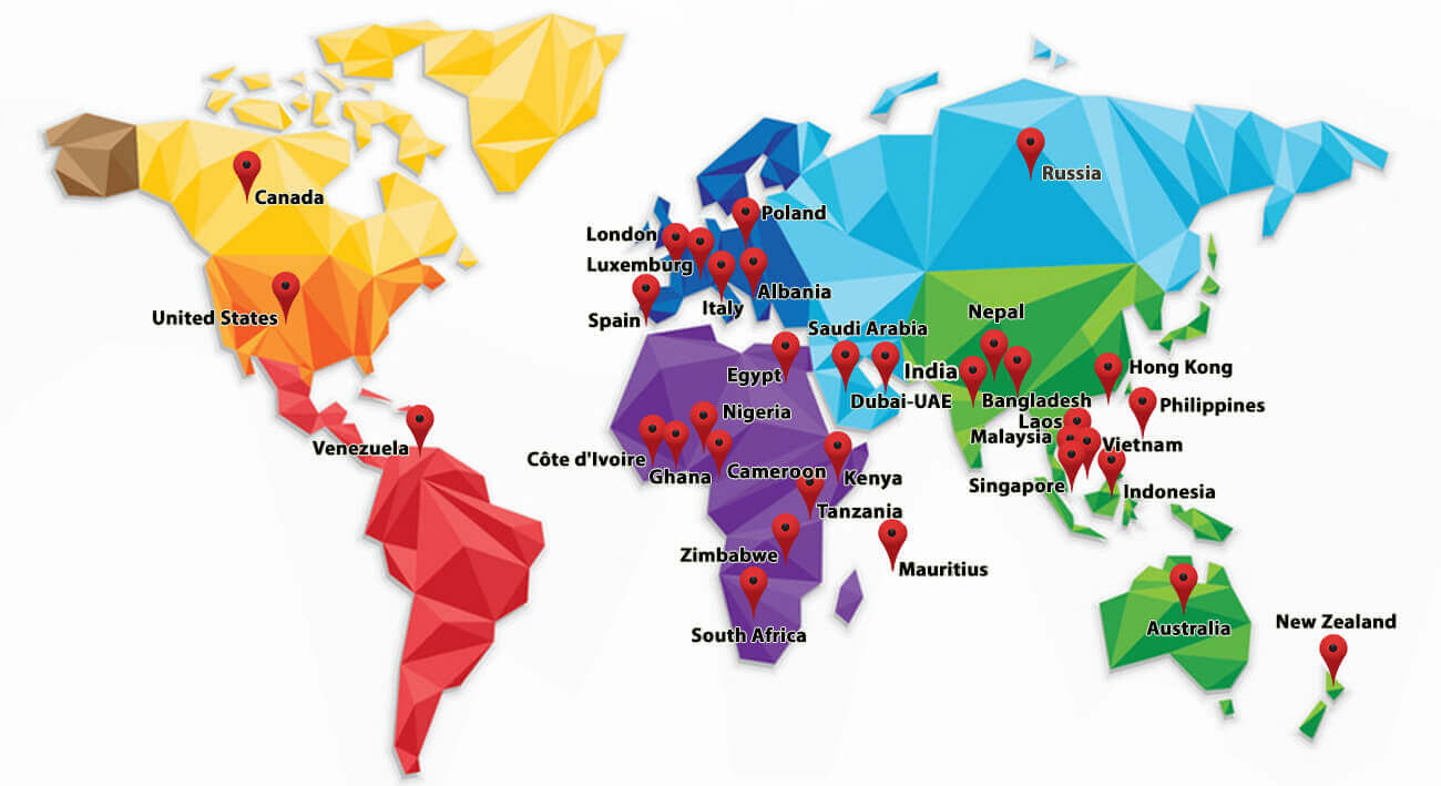 MUM Worldwide Map